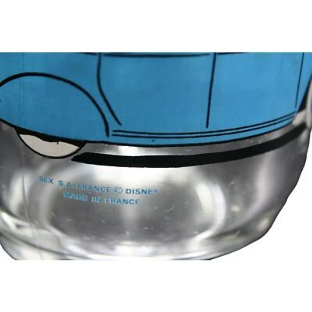 Vintage Mickey Mouse Automobile Mug BEX S.A. France Disney Paris Glass